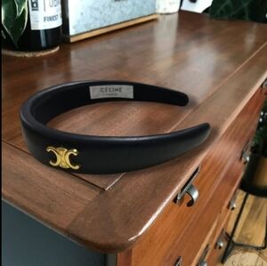 Celine black headband with logo (unused)